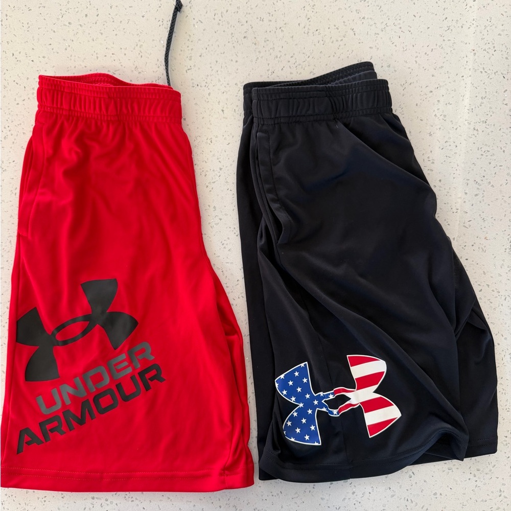 Under Armour Kids Patriotic Red and Black Shorts